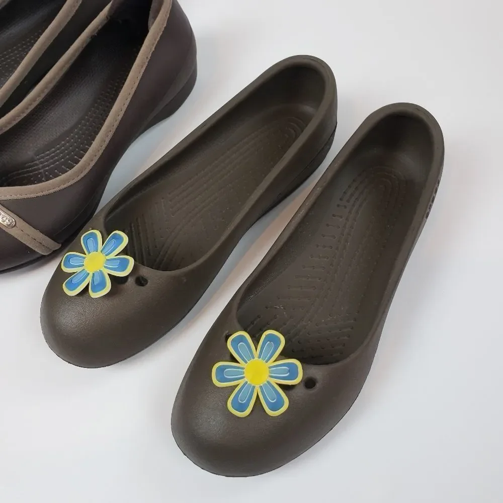 Crocs Genna Shoes Flat Girls‎ Youth Size 6/…